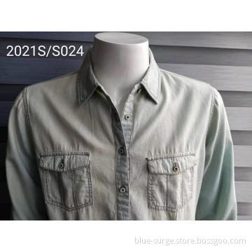 Breathable Vintage Two-pocket Men's Soft Shirts
